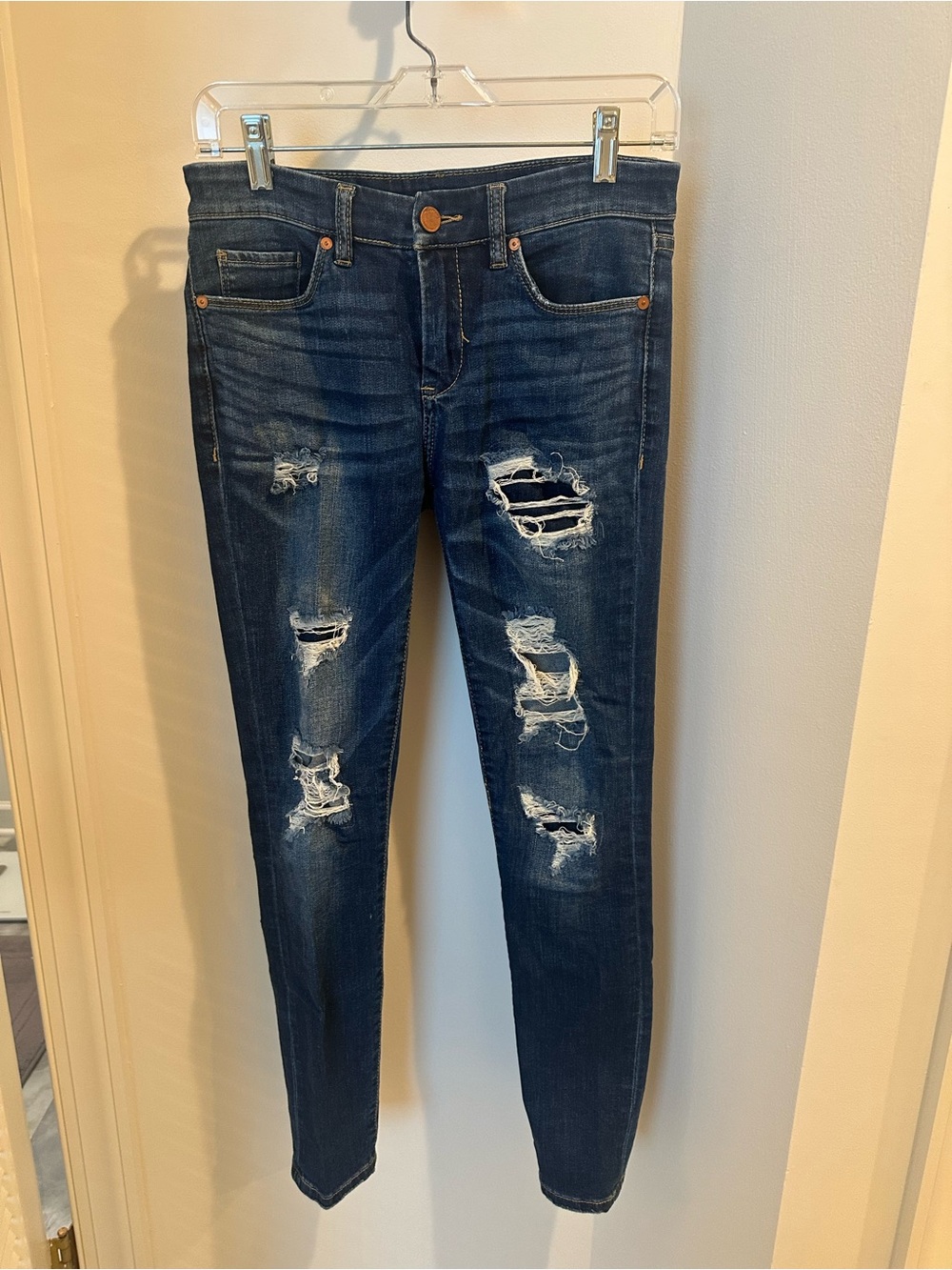 Blanknyc jeans! Fits below the waist, the jeans have some stretch to them!